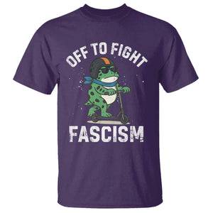 Portland Frog Resist Protest T Shirt Off to Fight Fascism Frog Scooter TS10 Purple Print Your Wear