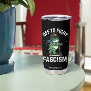 Portland Frog Resist Protest Tumbler Cup Off to Fight Fascism Frog Scooter TS10 Print Your Wear