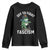Portland Frog Resist Protest Youth Sweatshirt Off to Fight Fascism Frog Scooter - Print Your Wear