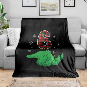 Number 6 Matching 67 Christmas Throw Blanket Red Plaid Xmas Pajamas Holiday Gen Alpha Slang Meme TS10 Print Your Wear