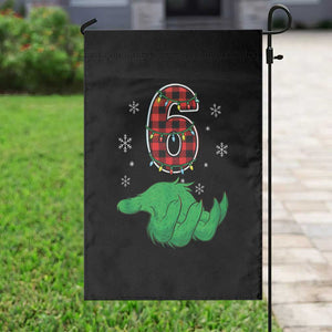 Number 6 Matching 67 Christmas Garden Flag Red Plaid Xmas Pajamas Holiday Gen Alpha Slang Meme TS10 Print Your Wear