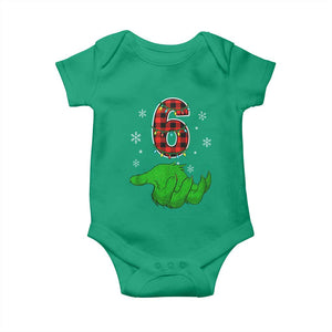 Number 6 Matching 67 Christmas Baby Onesie Red Plaid Xmas Pajamas Holiday Gen Alpha Slang Meme TS10 Irish Green Print Your Wear