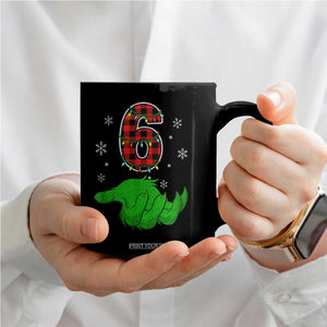 Number 6 Matching 67 Christmas Coffee Mug Red Plaid Xmas Pajamas Holiday Gen Alpha Slang Meme TS10 Print Your Wear