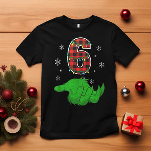 Number 6 Matching 67 Christmas T Shirt Red Plaid Xmas Pajamas Holiday Gen Alpha Slang Meme TS10 Black Print Your Wear
