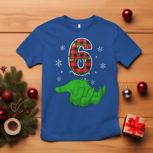 Number 6 Matching 67 Christmas T Shirt Red Plaid Xmas Pajamas Holiday Gen Alpha Slang Meme TS10 Royal Blue Print Your Wear