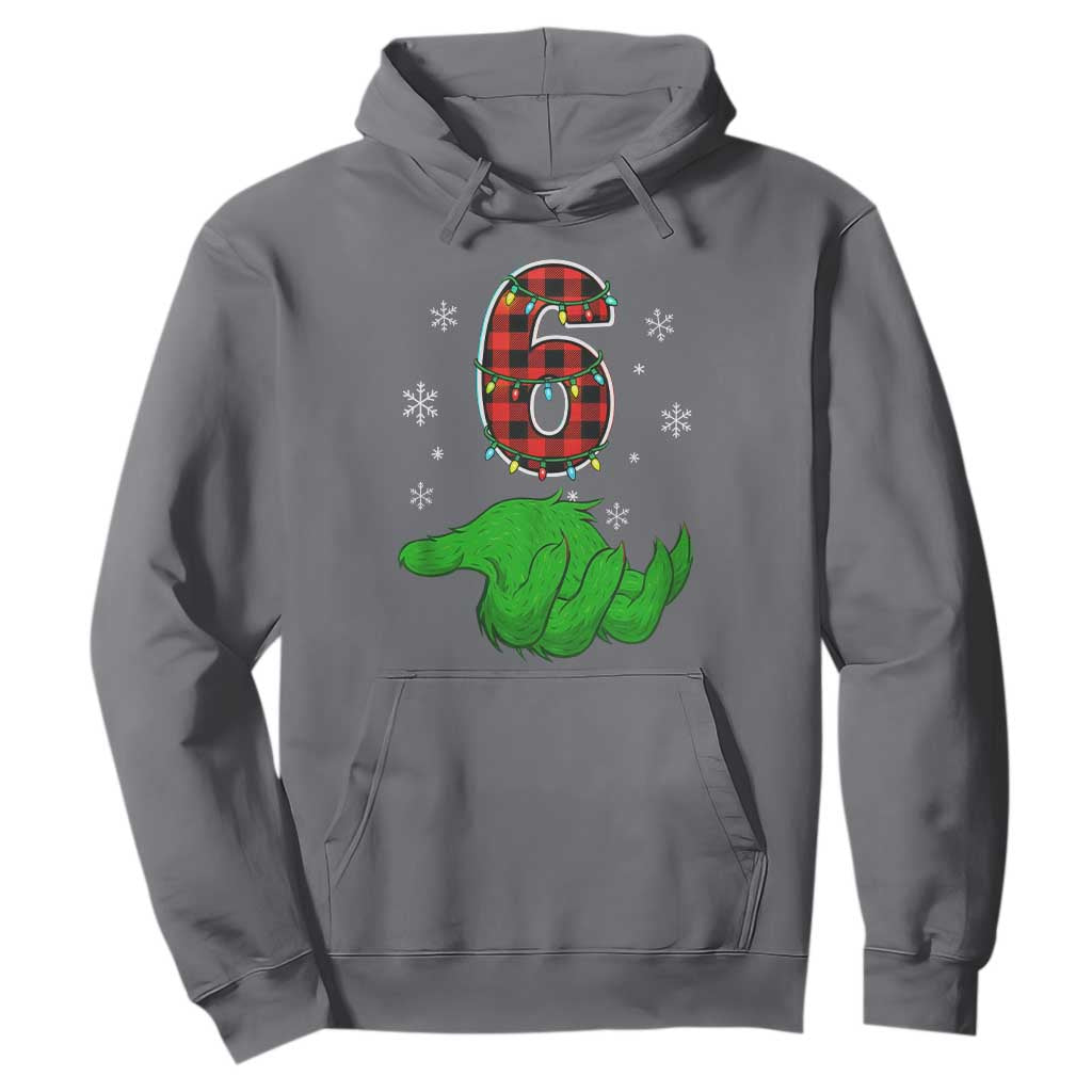 Number 6 Matching 67 Christmas Hoodie Red Plaid Xmas Pajamas Holiday Gen Alpha Slang Meme TS10 Charcoal Print Your Wear