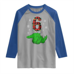 Number 6 Matching 67 Christmas Raglan Shirt Red Plaid Xmas Pajamas Holiday Gen Alpha Slang Meme TS10 Sport Gray Royal Print Your Wear