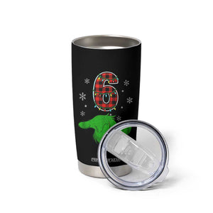 Number 6 Matching 67 Christmas Tumbler Cup Red Plaid Xmas Pajamas Holiday Gen Alpha Slang Meme TS10 Print Your Wear