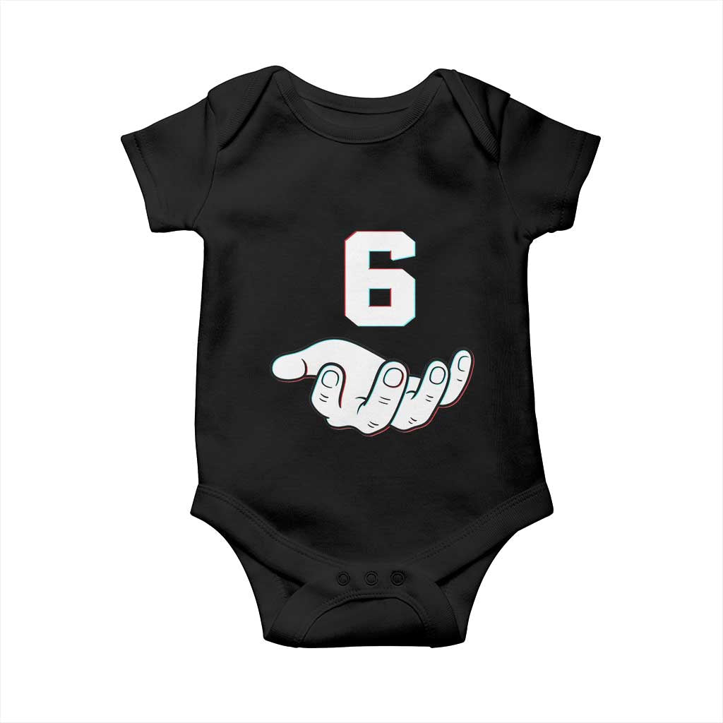 Number 6 Baby Onesie Matching 67 Meme Costume 6th Birthday 6 Years TS10 Black Print Your Wear