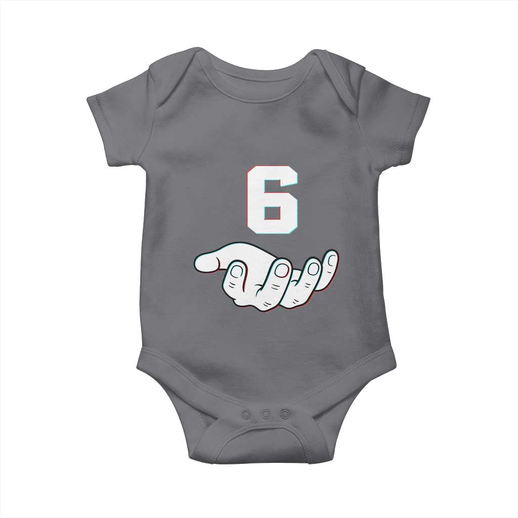 Number 6 Baby Onesie Matching 67 Meme Costume 6th Birthday 6 Years TS10 Charcoal Print Your Wear