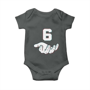 Number 6 Baby Onesie Matching 67 Meme Costume 6th Birthday 6 Years TS10 Dark Heather Print Your Wear