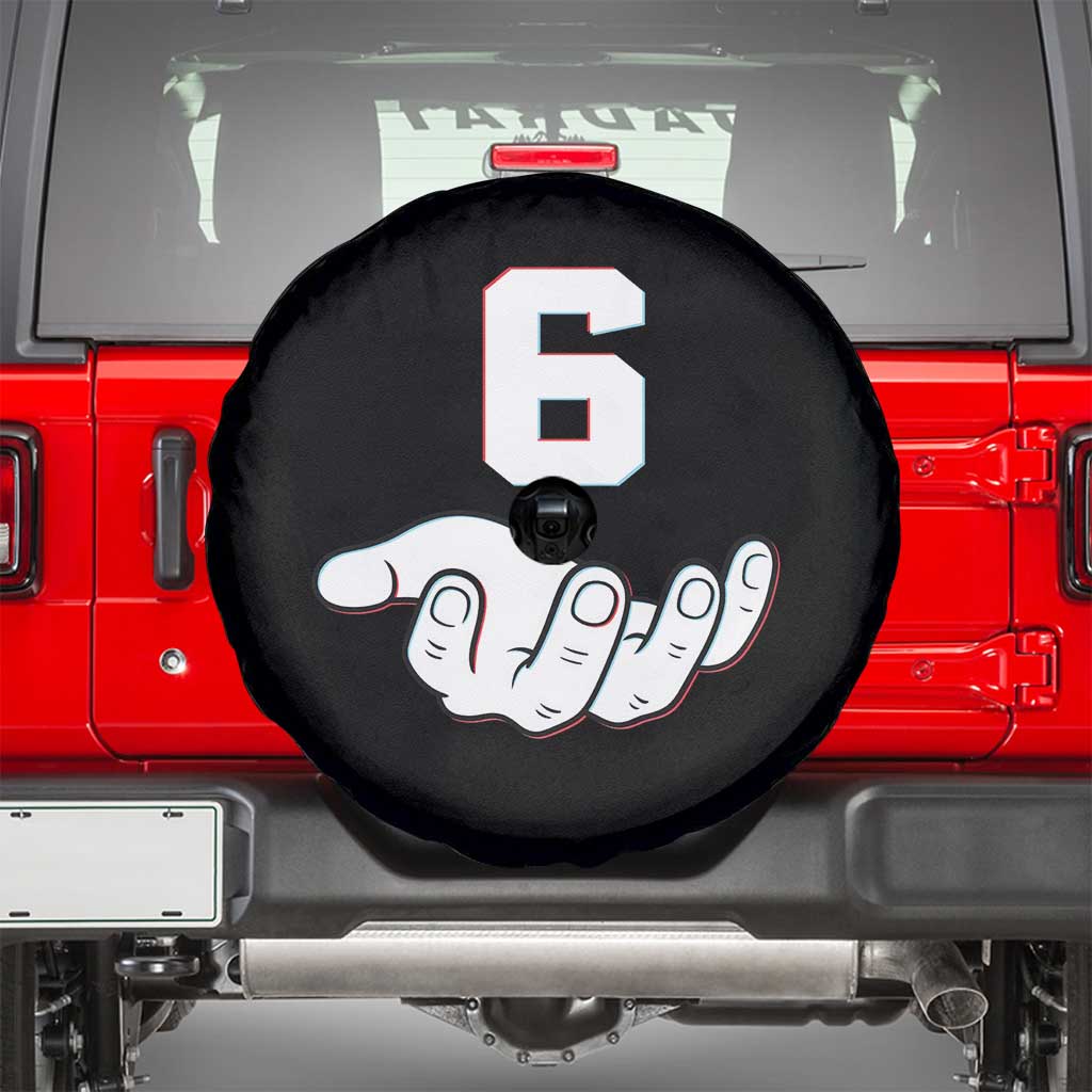 Number 6 Spare Tire Cover Matching 67 Meme Costume 6th Birthday 6 Years TS10 Black Print Your Wear