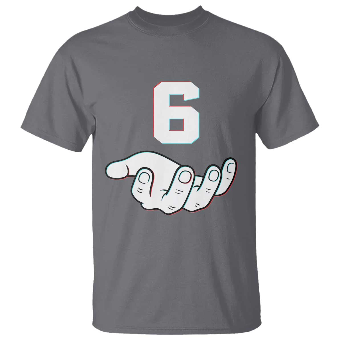 Number 6 T Shirt Matching 67 Meme Costume 6th Birthday 6 Years TS10 Charcoal Print Your Wear