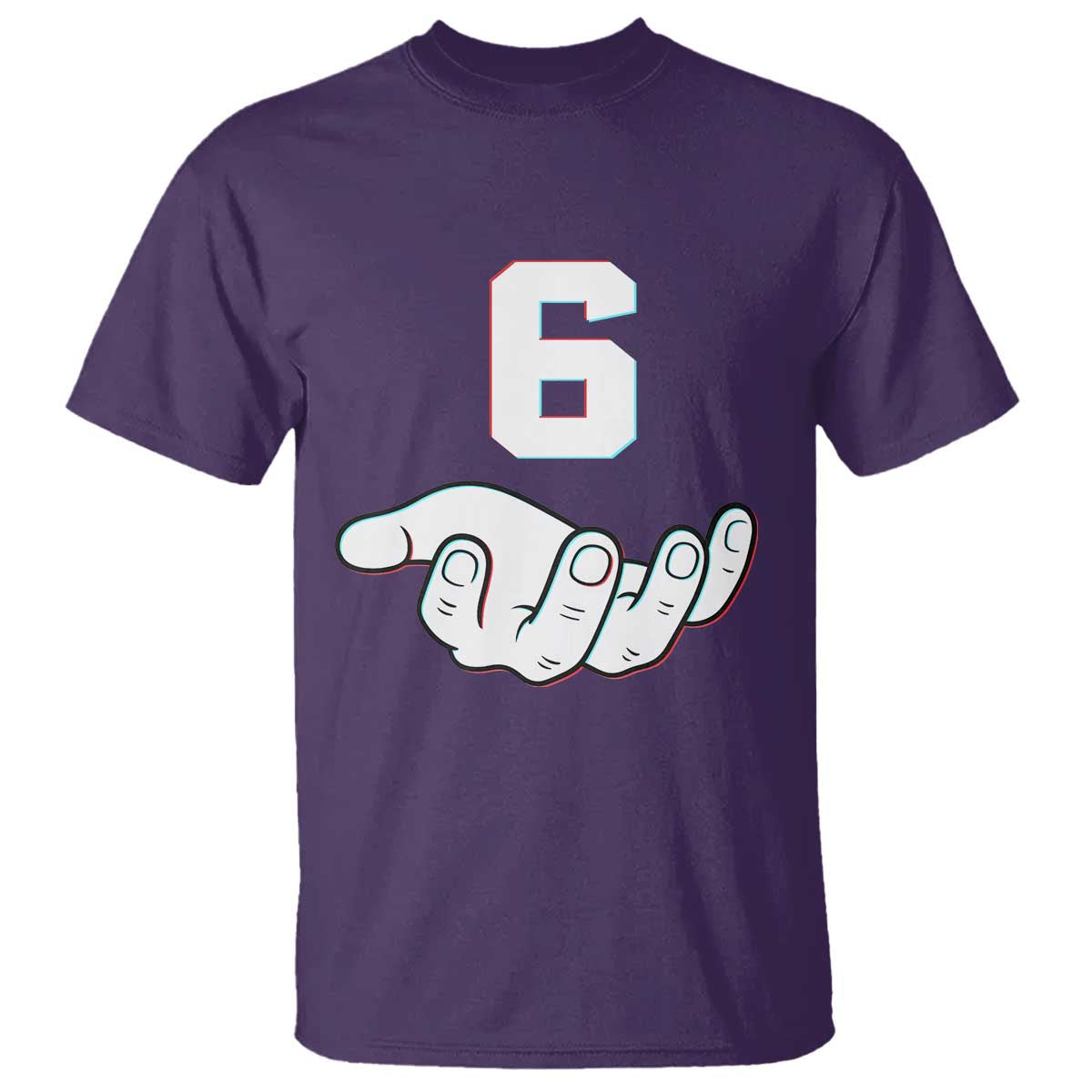 Number 6 T Shirt Matching 67 Meme Costume 6th Birthday 6 Years TS10 Purple Print Your Wear