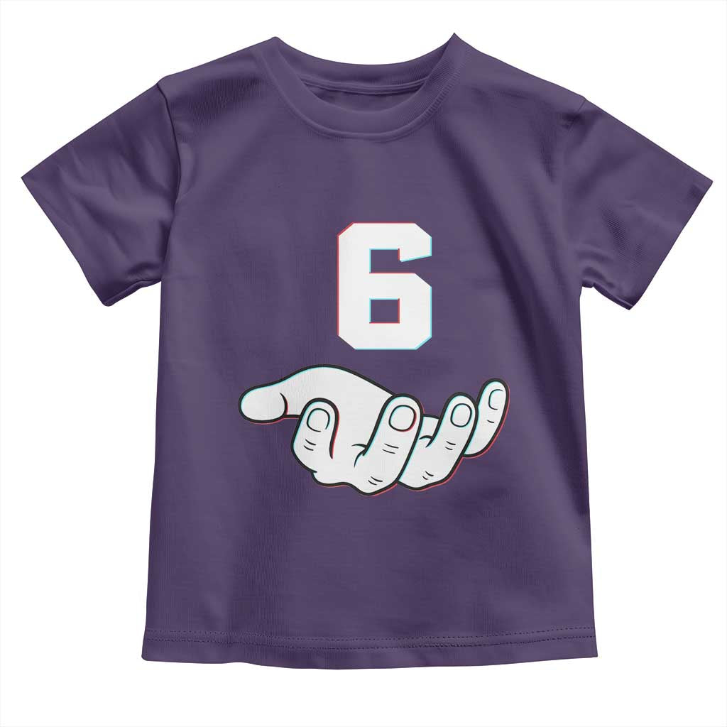 Number 6 Toddler T Shirt Matching 67 Meme Costume 6th Birthday 6 Years TS10 Purple Print Your Wear