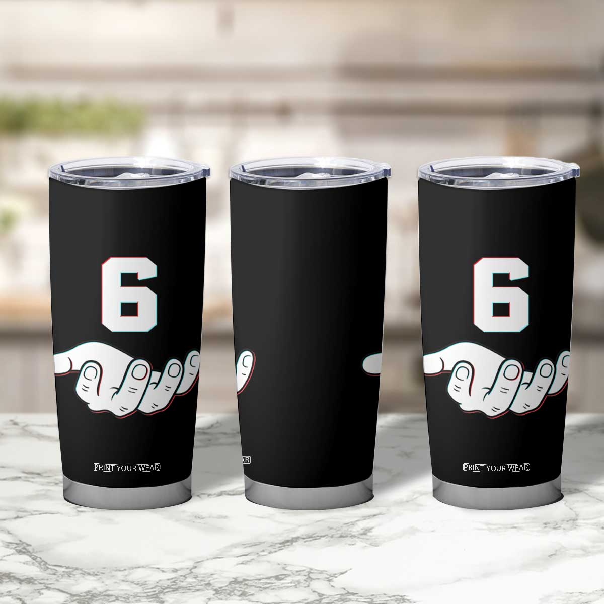 Number 6 Tumbler Cup Matching 67 Meme Costume 6th Birthday 6 Years TS10 Print Your Wear