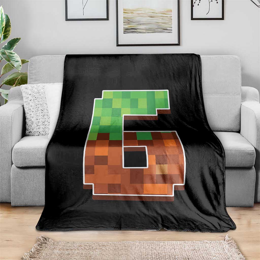 Number 6 Throw Blanket Game Matching 67 Meme Costume 6th Birthday 6 Years TS10 Print Your Wear