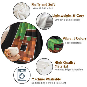 Number 6 Throw Blanket Game Matching 67 Meme Costume 6th Birthday 6 Years TS10 Print Your Wear