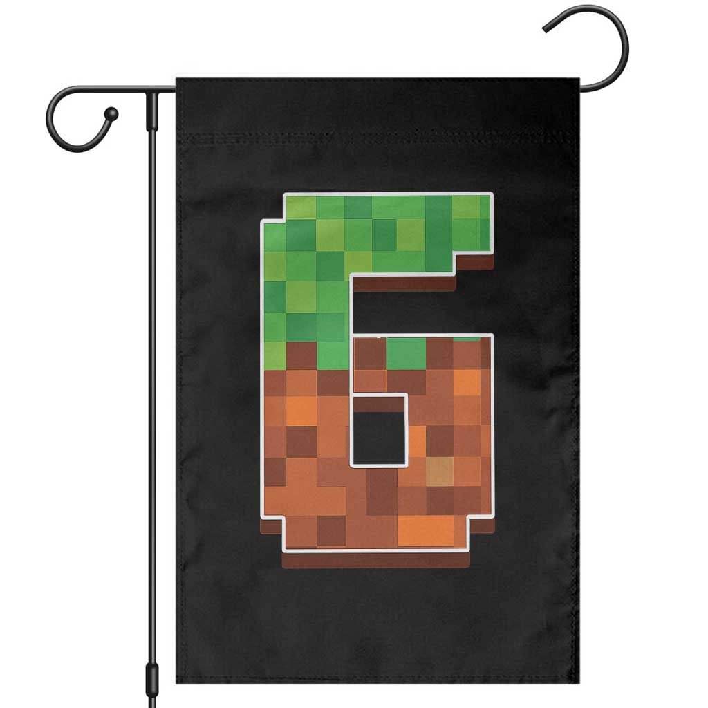 Number 6 Garden Flag Game Matching 67 Meme Costume 6th Birthday 6 Years TS10 Black Print Your Wear