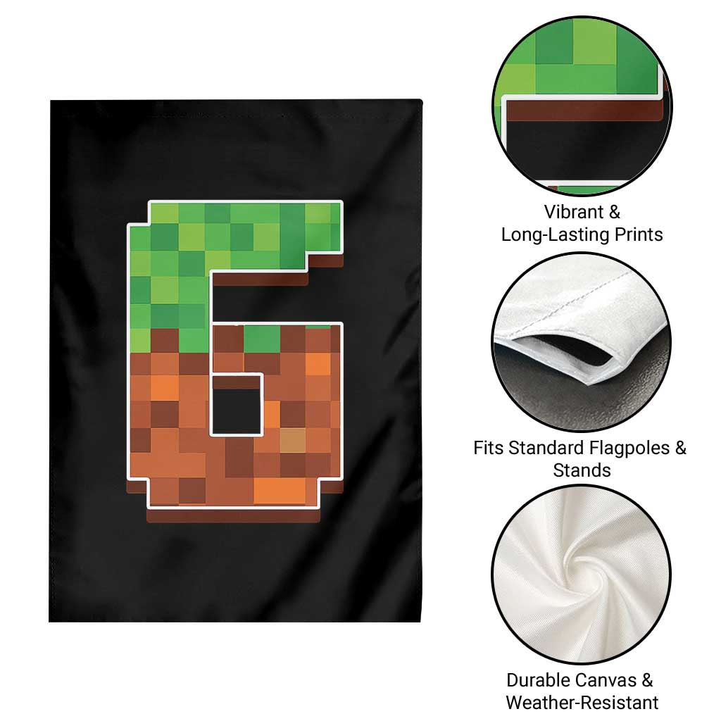 Number 6 Garden Flag Game Matching 67 Meme Costume 6th Birthday 6 Years TS10 Print Your Wear