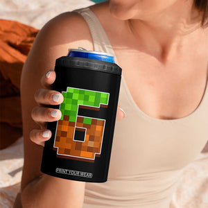 Number 6 4 in 1 Can Cooler Tumbler Game Matching 67 Meme Costume 6th Birthday 6 Years TS10 Print Your Wear