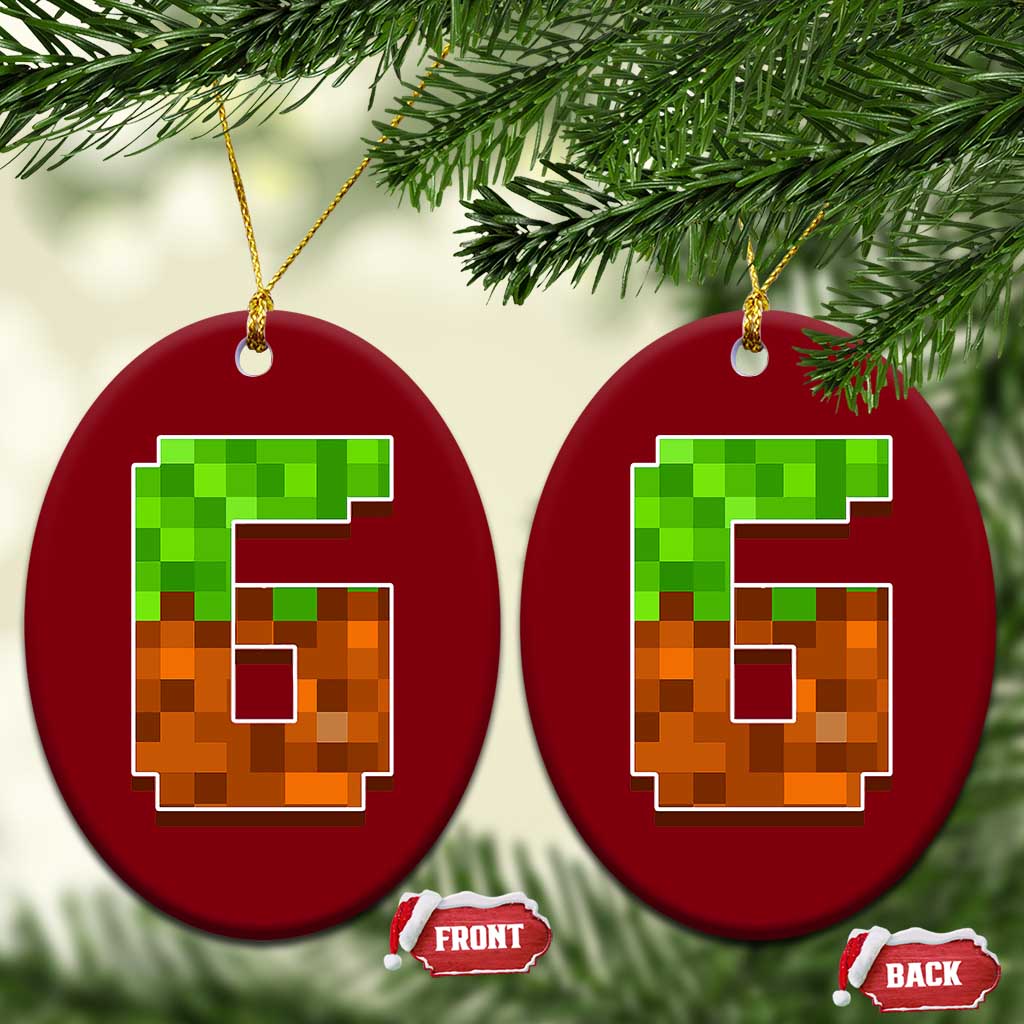 Number 6 Ceramic Ornament Game Matching 67 Meme Costume 6th Birthday 6 Years TS10 Print Your Wear