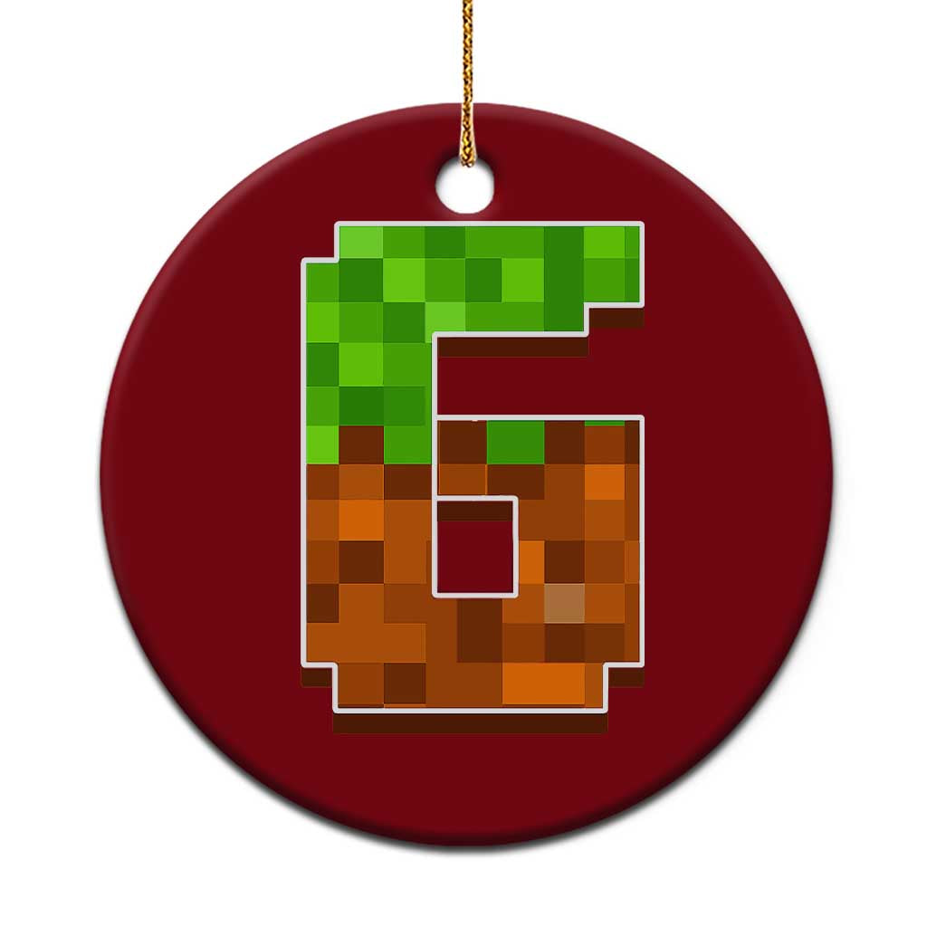 Number 6 Ceramic Ornament Game Matching 67 Meme Costume 6th Birthday 6 Years TS10 1pc Red Print Your Wear