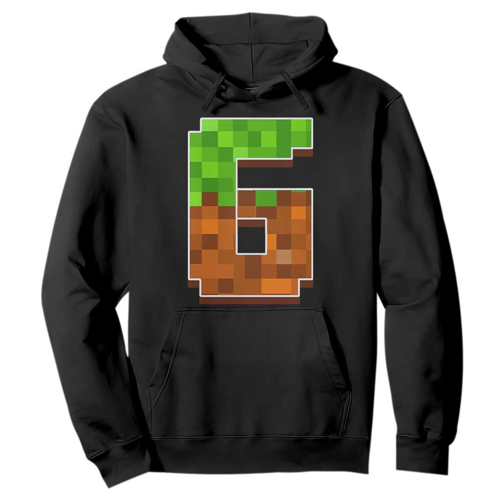 Number 6 Hoodie Game Matching 67 Meme Costume 6th Birthday 6 Years TS10 Black Print Your Wear