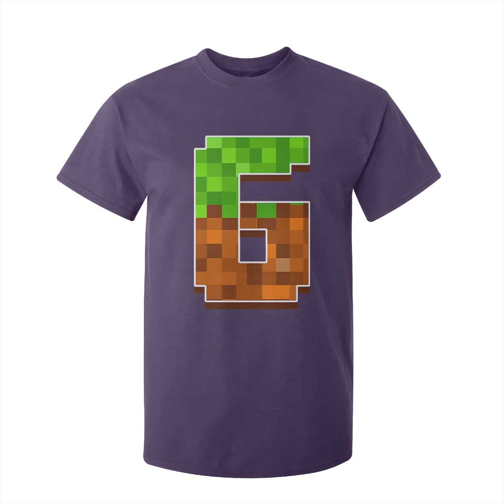 Number 6 T Shirt For Kid Game Matching 67 Meme Costume 6th Birthday 6 Years TS10 Purple Print Your Wear