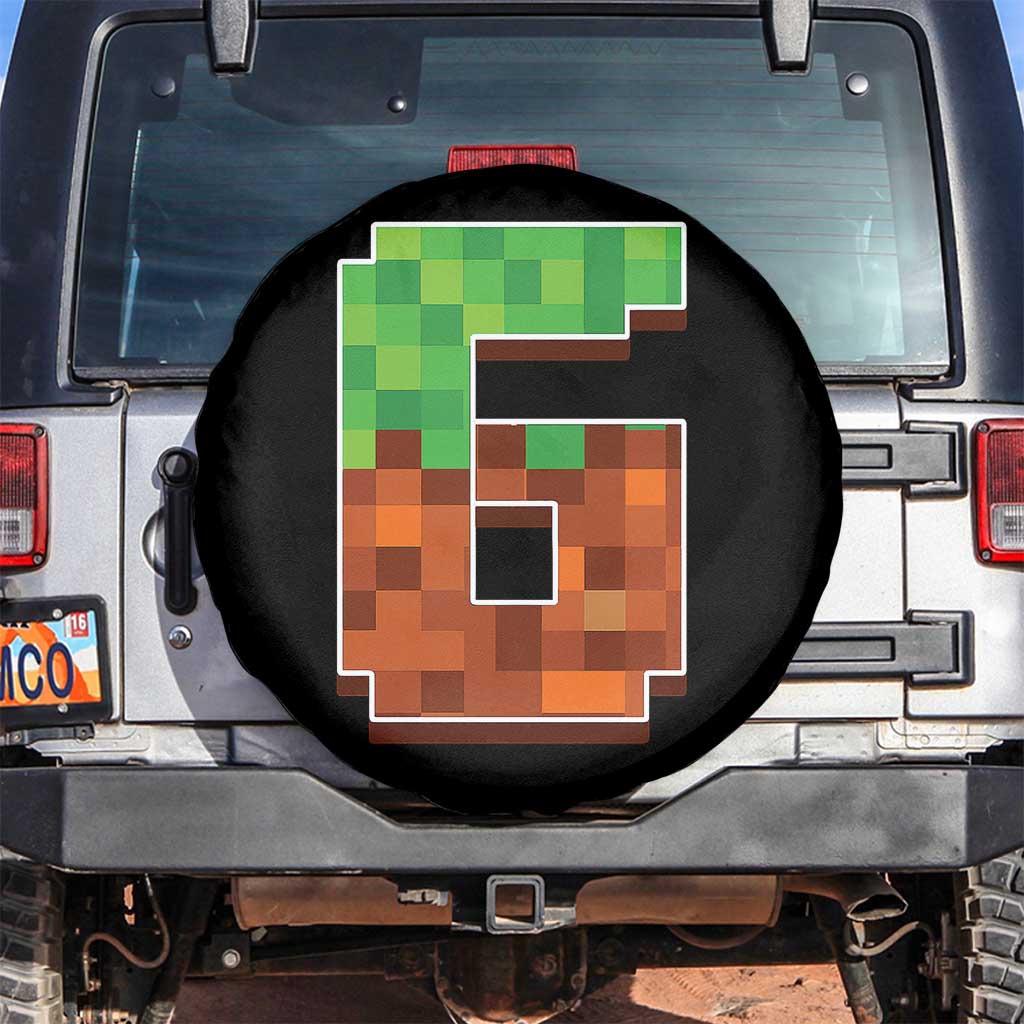 Number 6 Spare Tire Cover Game Matching 67 Meme Costume 6th Birthday 6 Years TS10 No hole Black Print Your Wear