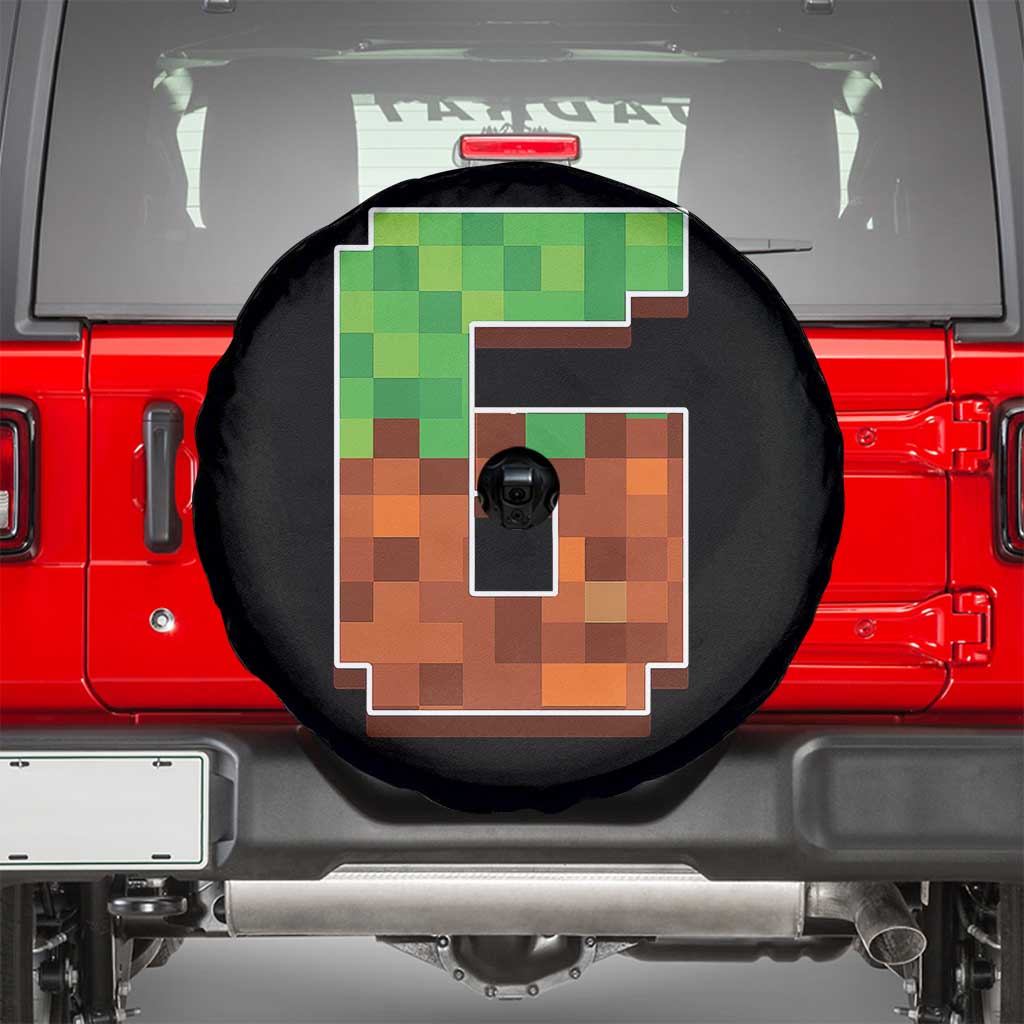 Number 6 Spare Tire Cover Game Matching 67 Meme Costume 6th Birthday 6 Years TS10 Black Print Your Wear