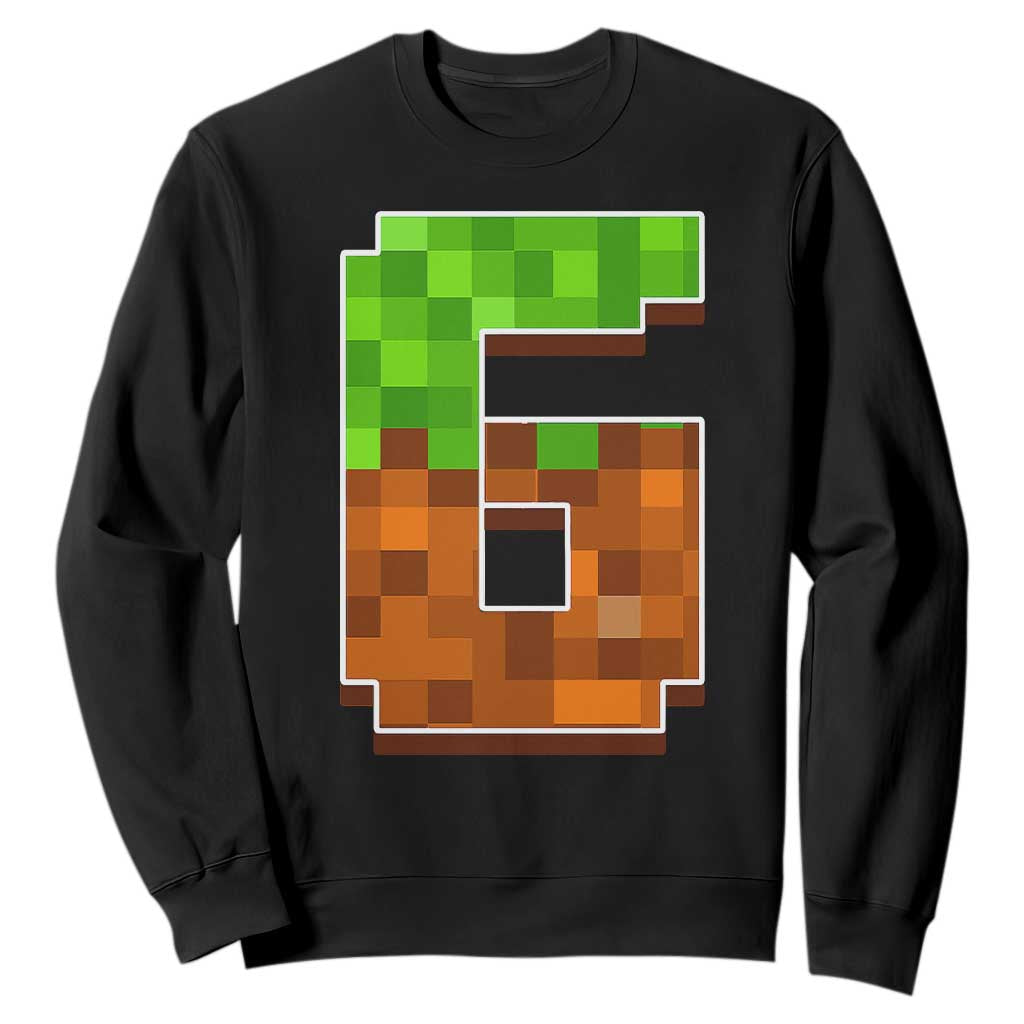 Number 6 Sweatshirt Game Matching 67 Meme Costume 6th Birthday 6 Years TS10 Black Print Your Wear