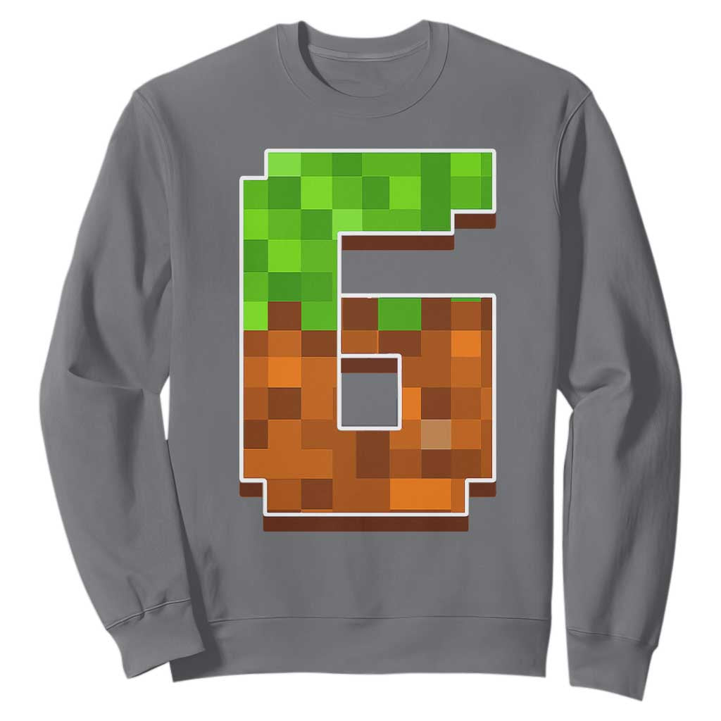 Number 6 Sweatshirt Game Matching 67 Meme Costume 6th Birthday 6 Years TS10 Charcoal Print Your Wear