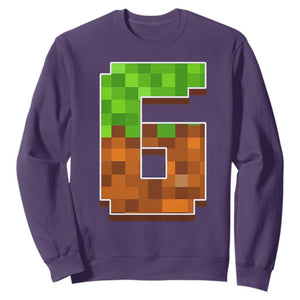 Number 6 Sweatshirt Game Matching 67 Meme Costume 6th Birthday 6 Years TS10 Purple Print Your Wear