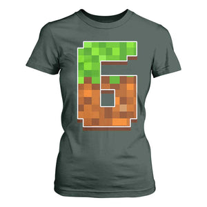 Number 6 T Shirt For Women Game Matching 67 Meme Costume 6th Birthday 6 Years TS10 Dark Forest Green Print Your Wear