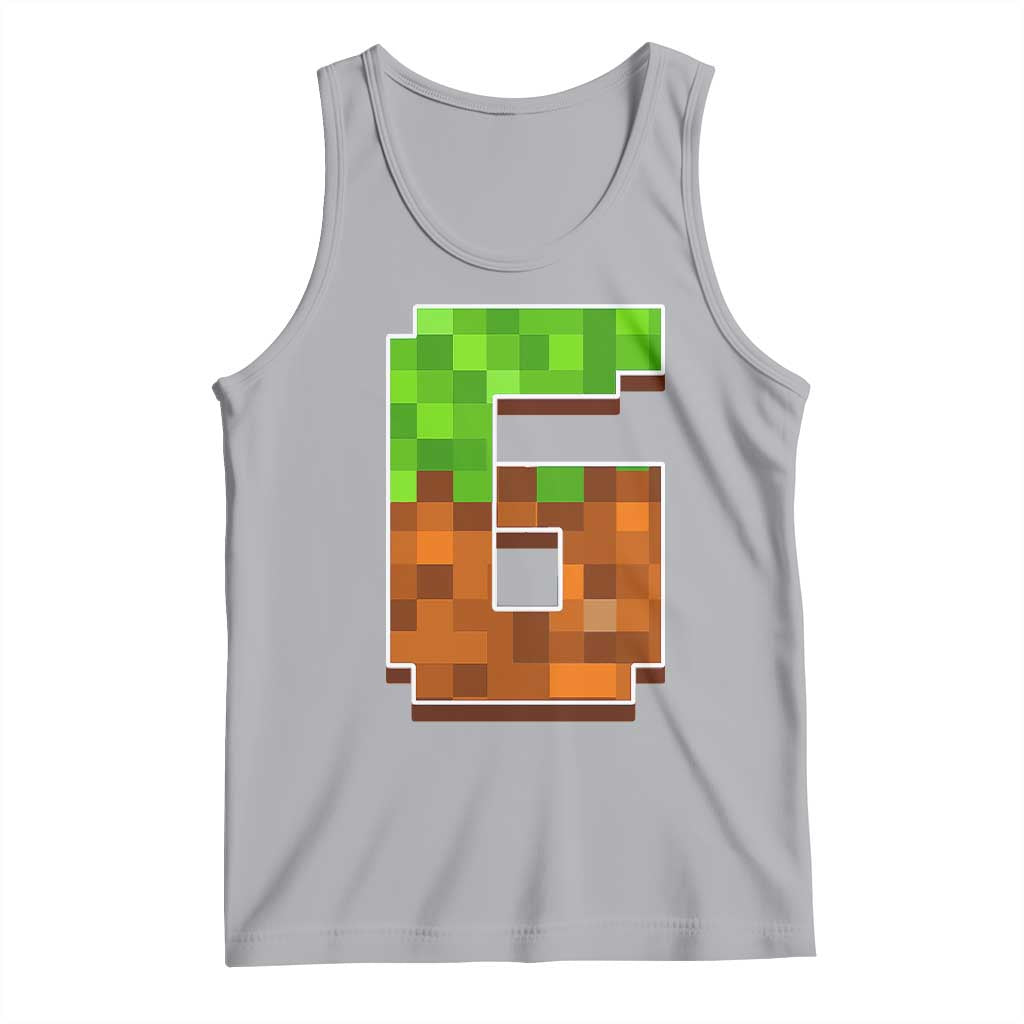 Number 6 Tank Top Game Matching 67 Meme Costume 6th Birthday 6 Years TS10 Athletic Heather Print Your Wear