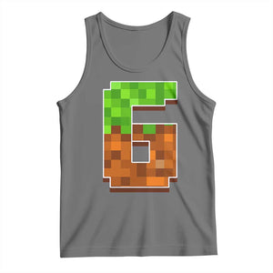 Number 6 Tank Top Game Matching 67 Meme Costume 6th Birthday 6 Years TS10 Black Heather Print Your Wear