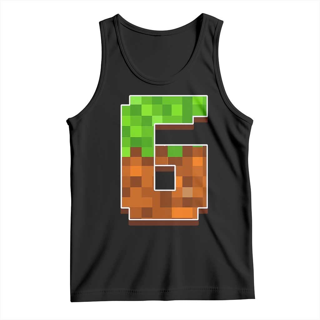 Number 6 Tank Top Game Matching 67 Meme Costume 6th Birthday 6 Years TS10 Black Print Your Wear