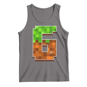 Number 6 Tank Top Game Matching 67 Meme Costume 6th Birthday 6 Years TS10 Deep Heather Print Your Wear
