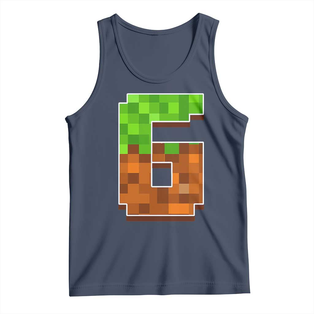 Number 6 Tank Top Game Matching 67 Meme Costume 6th Birthday 6 Years TS10 Navy Print Your Wear