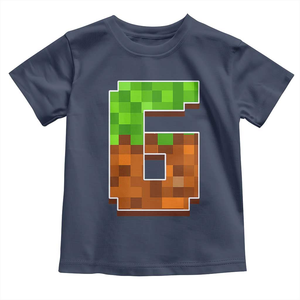 Number 6 Toddler T Shirt Game Matching 67 Meme Costume 6th Birthday 6 Years TS10 Navy Print Your Wear