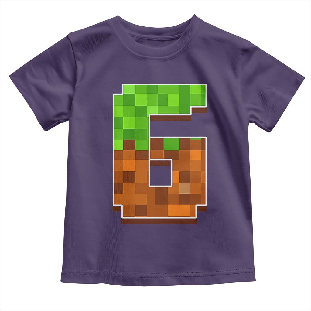 Number 6 Toddler T Shirt Game Matching 67 Meme Costume 6th Birthday 6 Years TS10 Purple Print Your Wear