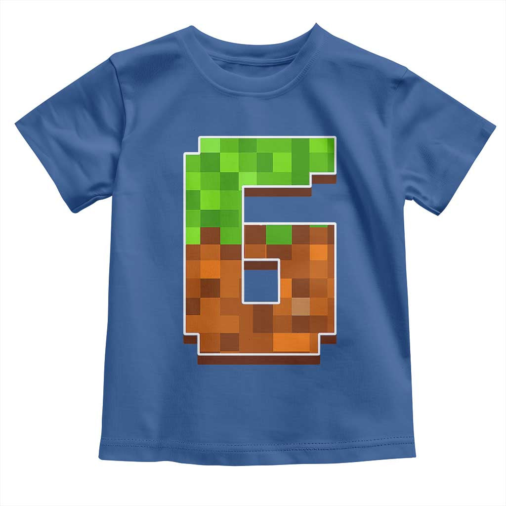 Number 6 Toddler T Shirt Game Matching 67 Meme Costume 6th Birthday 6 Years TS10 Royal Blue Print Your Wear