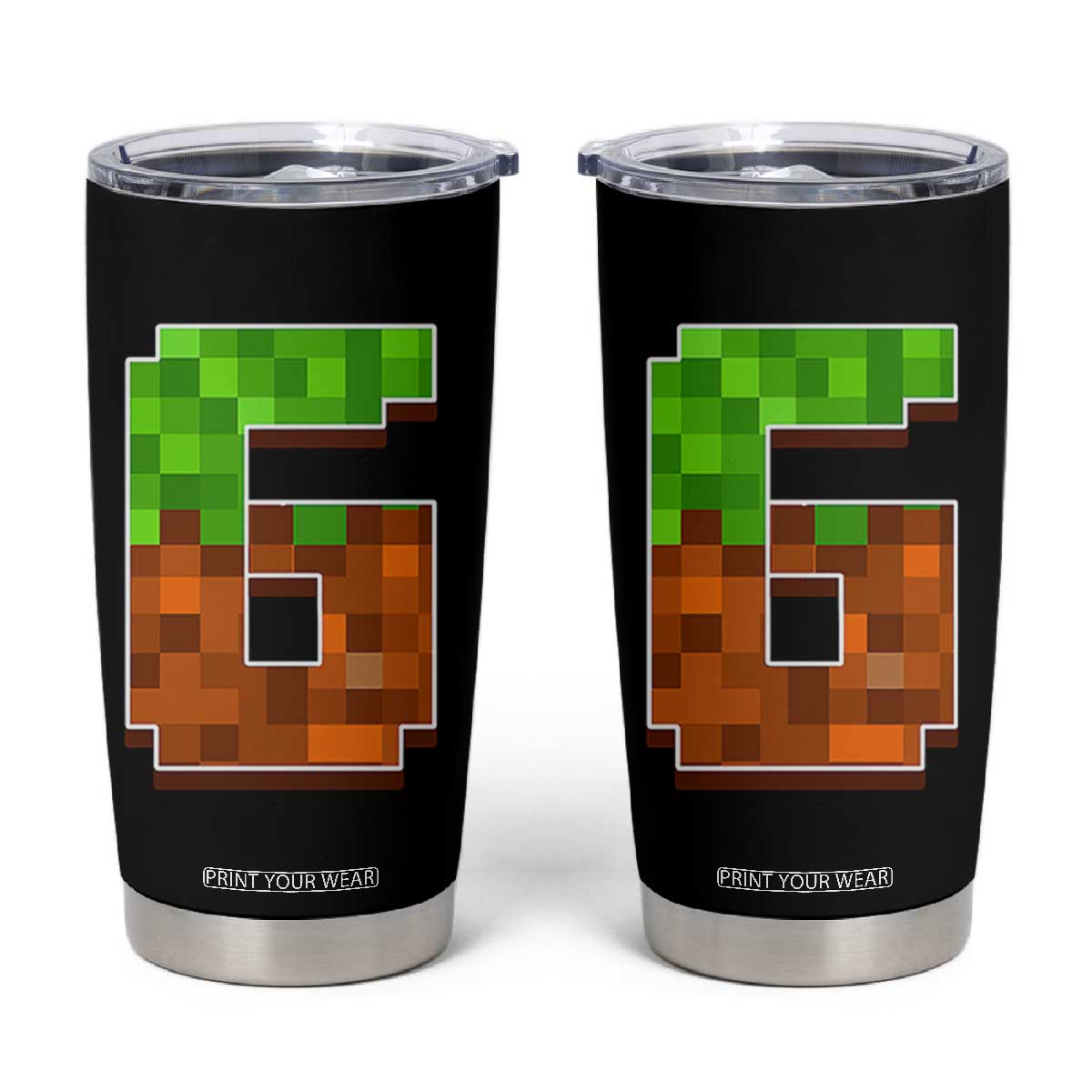 Number 6 Tumbler Cup Game Matching 67 Meme Costume 6th Birthday 6 Years TS10 Black Print Your Wear