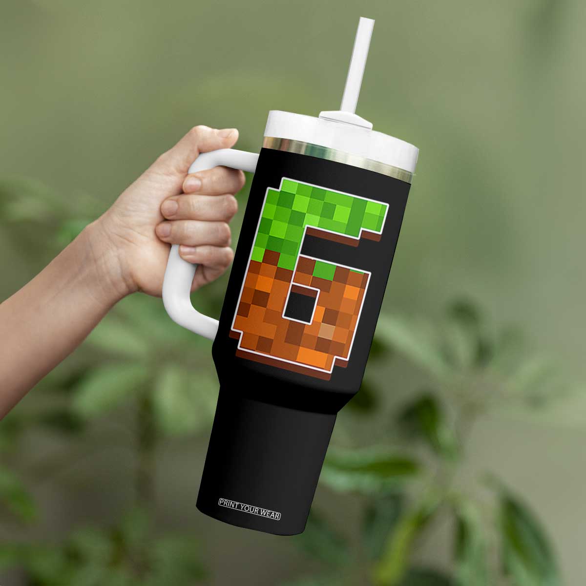 Number 6 Tumbler With Handle Game Matching 67 Meme Costume 6th Birthday 6 Years TS10 Print Your Wear