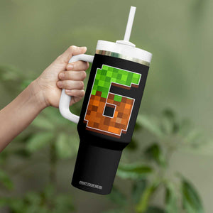 Number 6 Tumbler With Handle Game Matching 67 Meme Costume 6th Birthday 6 Years TS10 Print Your Wear