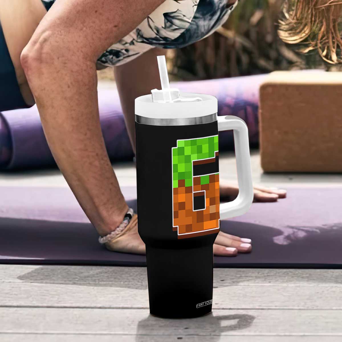 Number 6 Tumbler With Handle Game Matching 67 Meme Costume 6th Birthday 6 Years TS10 Print Your Wear
