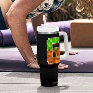 Number 6 Tumbler With Handle Game Matching 67 Meme Costume 6th Birthday 6 Years TS10 Print Your Wear