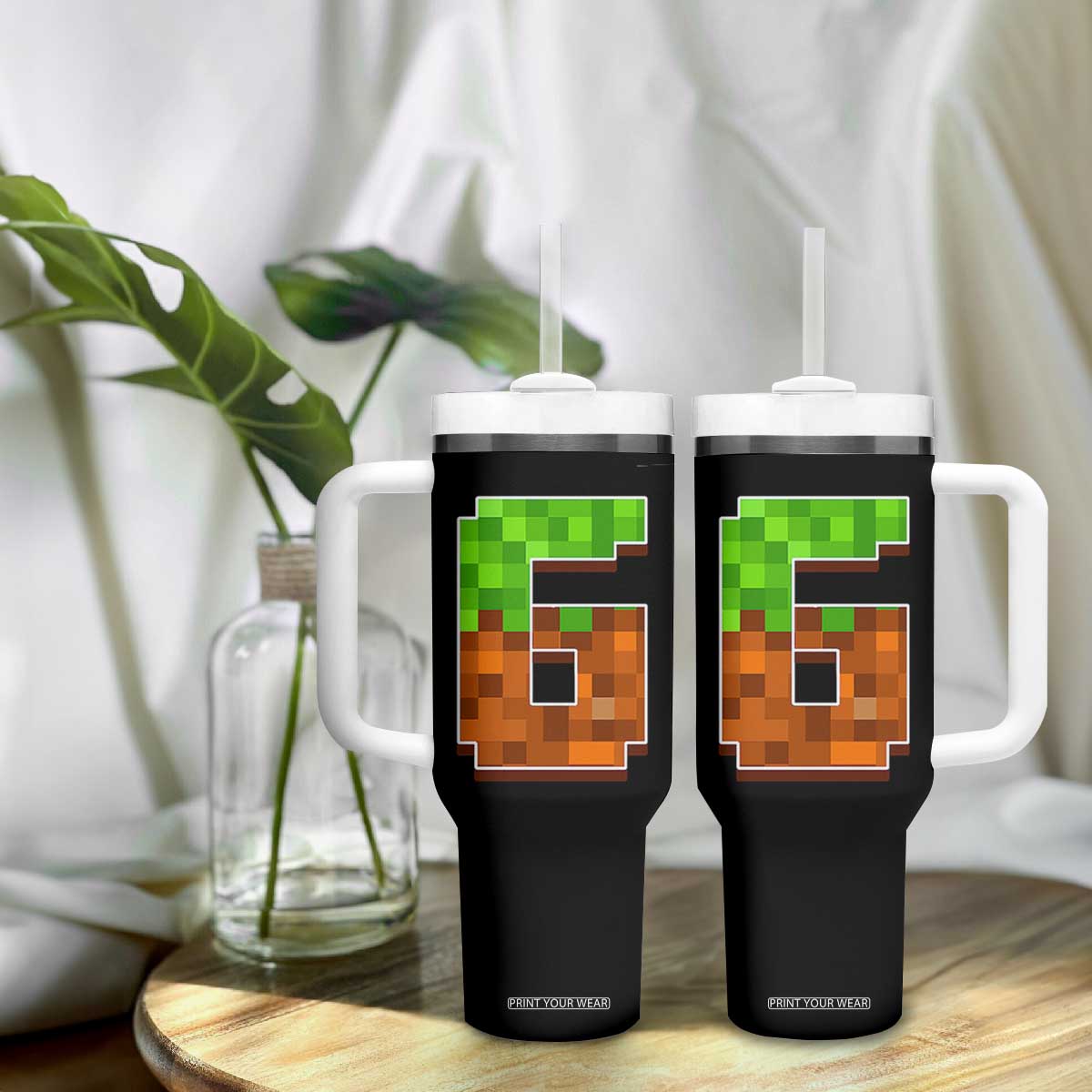 Number 6 Tumbler With Handle Game Matching 67 Meme Costume 6th Birthday 6 Years TS10 Print Your Wear