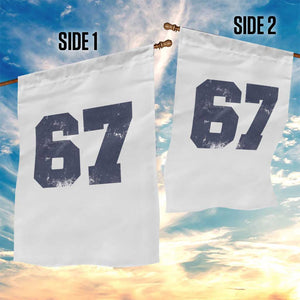 Number 67 Garden Flag Numbered Uniform Sports Jersey Team 67th Birthday TS10 Print Your Wear